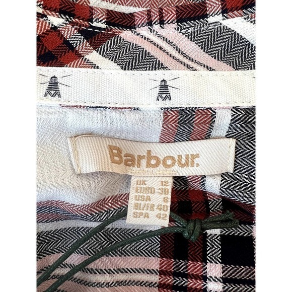 Barbour Bethwin Button Down Plaid Shirt in Cloud Check - Picture 10 of 14